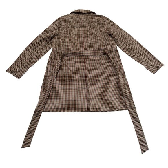 CAbi Houndstooth Sherlock Trench Coat Style# 3734 Sz M Excellent/Near New Sz M - Picture 4 of 12